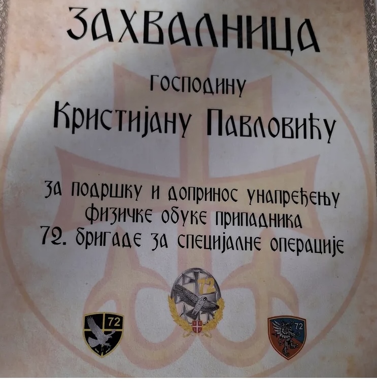 Zahvalnica Vojske